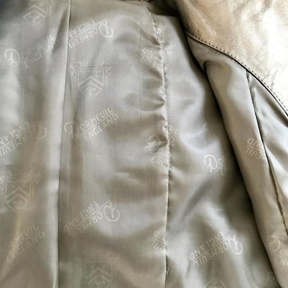 DORMEUIL womens leather jacket. The colour is metallic 'old gold'; fully lined. - Picture 4 of 4